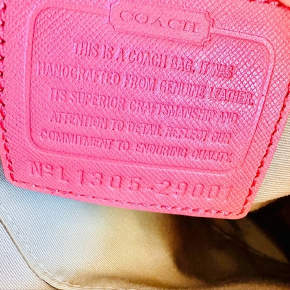 AUTHENTIC COACH Pink Tote Bag - Picture 8 of 12